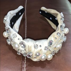Lele Sadoughi Pearl and Crystal headband